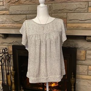 Ann Taylor Loft short sleeve blouse shirt top